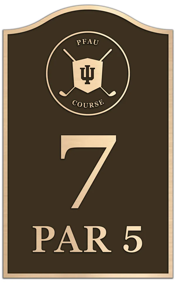 A bronze country club donor recognition plaque.
