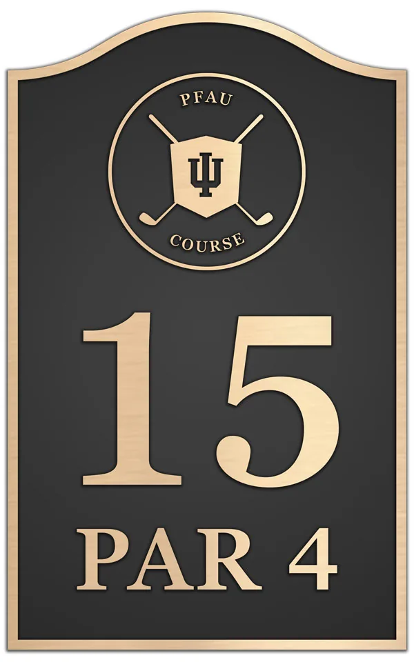 Bronze golf club hall of fame plaque.