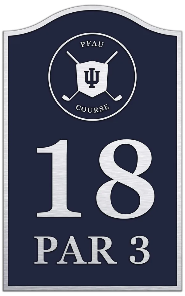 Bronze signature 18th hole plaque.