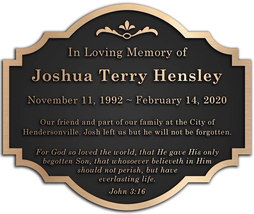 Memorial Dedication Plaques