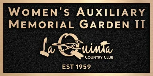 Country club memorial garden plaques