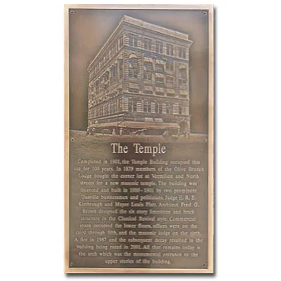 A National Register of Historic Places bronze plaque example.