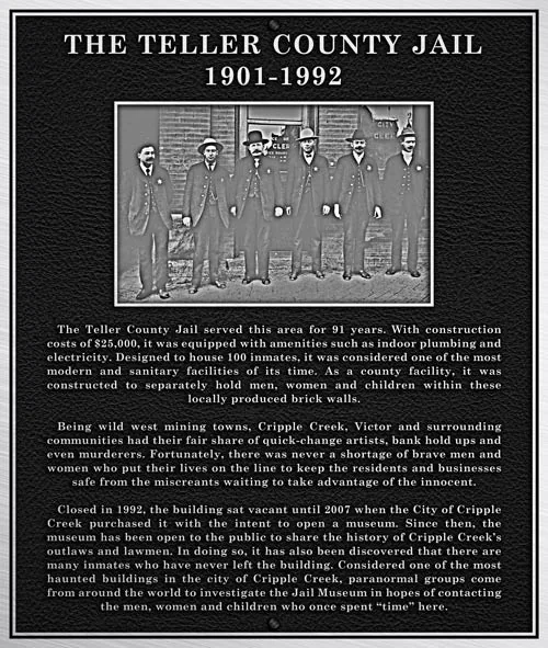 An aluminum plaque created for a Museum dedication that includes a historic photo.