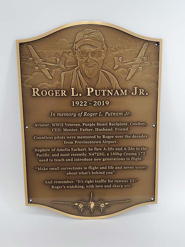 a pilot dedication plaque