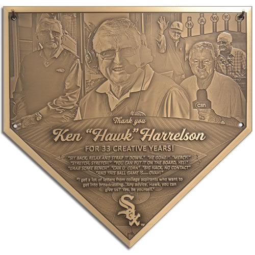 A home plate baseball retirement plaque