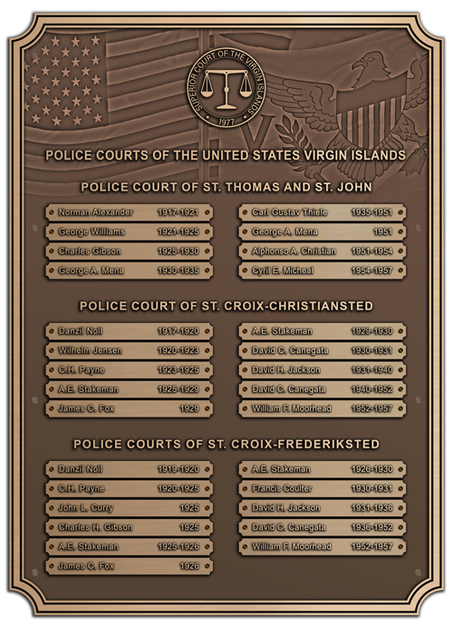 A bronze dedication plaque for a police training academy.